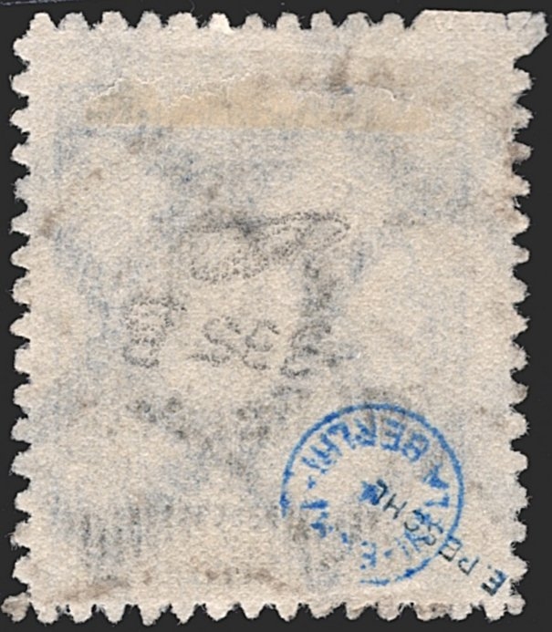 Deutschland, Deutsches Reich, Freimarken, Nr.335B, 10 Mrd./20 Mio., dunkelviolettultramarin, durchstochen, gestempelt, signiert – Bild 2