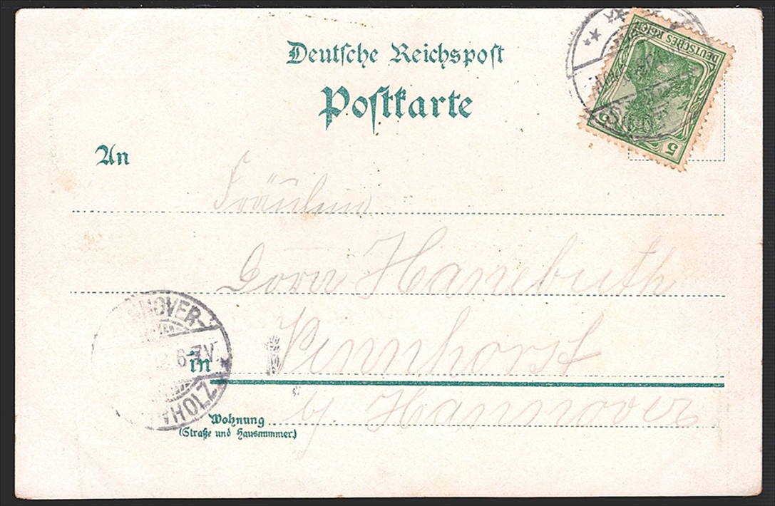 Deutschland, Lithographien, Gruss aus SCHLOSS RICKLINGEN, 6 Bilder, 1903 – Bild 2