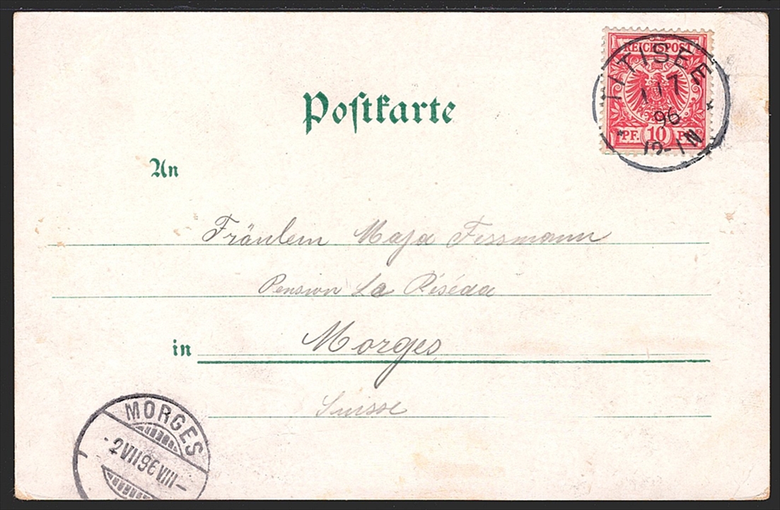 Deutschland, Lithographien, Gruss aus dem SCHWARZWALD, 6 Bilder, 1896 – Bild 2