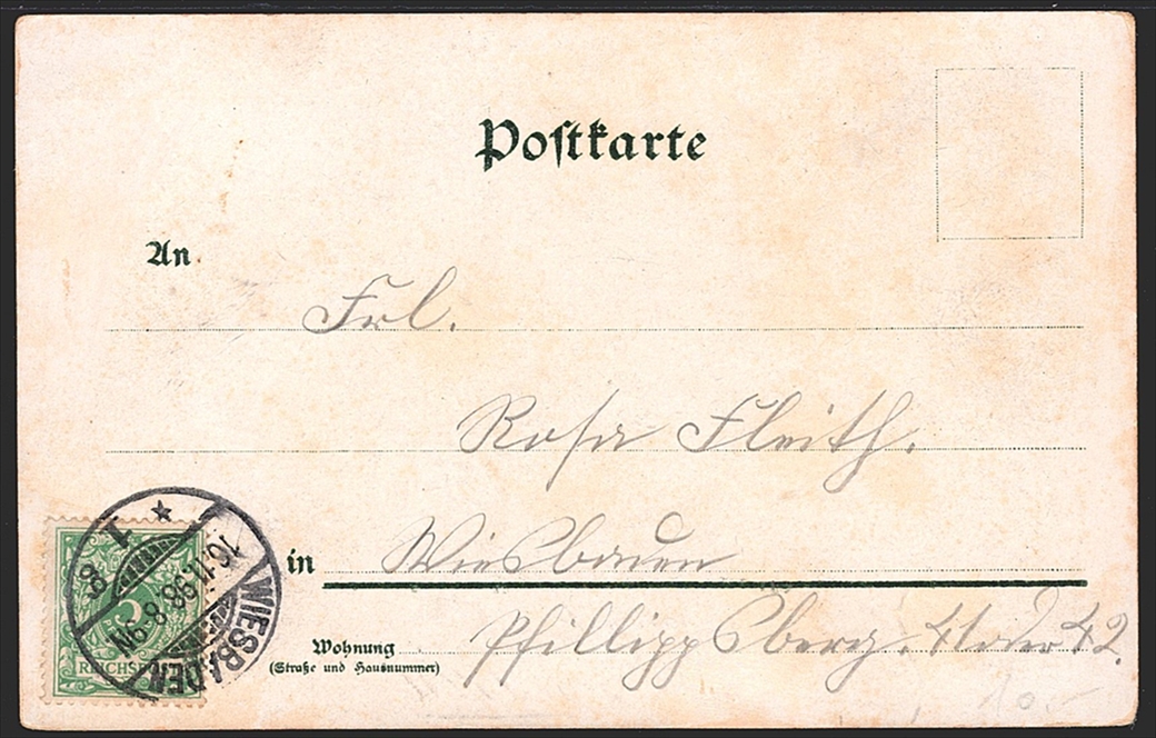 Deutschland, Lithographien, Gruss vom RHEIN, 2 Bilder, 1898 – Bild 2
