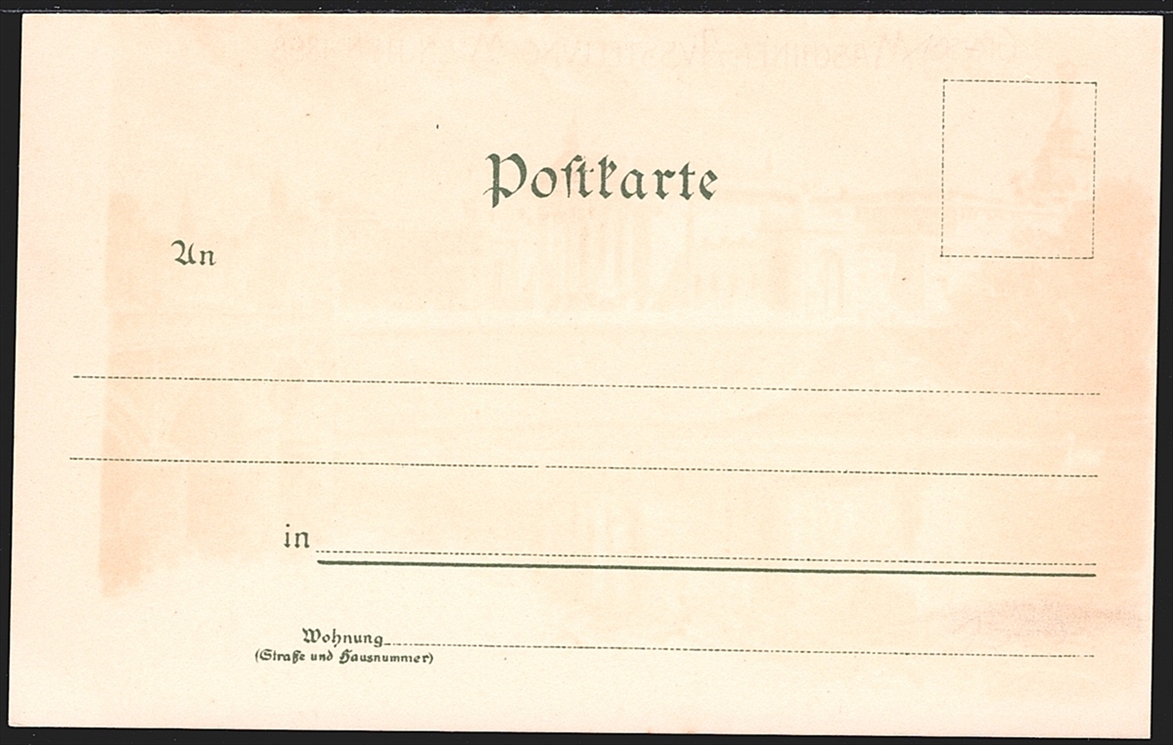 Deutschland, Lithographien, Gruss von der MASCHINEN-AUSSTELLUNG MÜNCHEN 1898, 1 Bild, nicht gelaufen – Bild 2