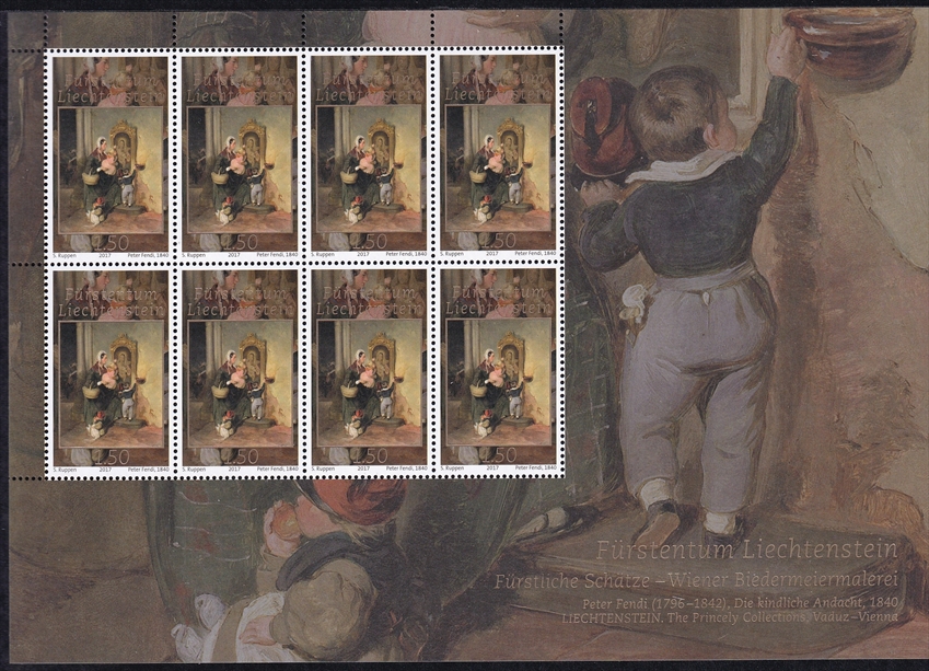 Liechtenstein 2017 "Fürstliche Schätze" 8er Bogen CHF 1.50er postfrisch ** - frankaturgültig FL