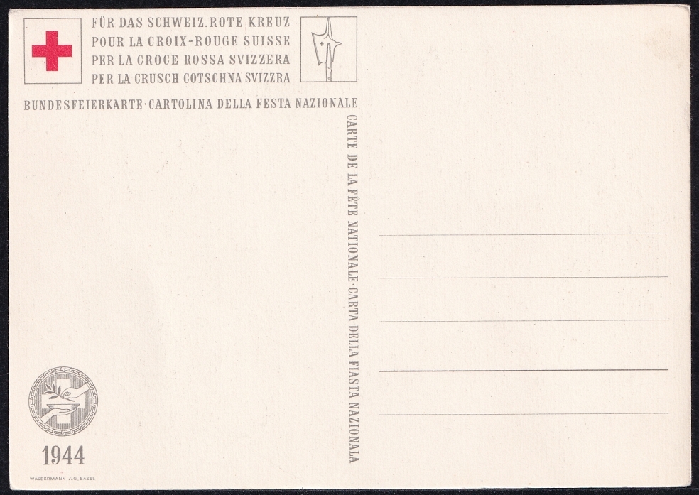 Schweiz Bundesfeierkarten 1944 5 Karten St. Jakob, nicht gelaufen – Bild 9