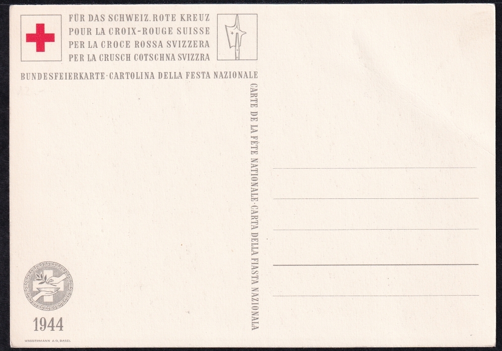 Schweiz Bundesfeierkarten 1944 5 Karten St. Jakob, nicht gelaufen – Bild 11