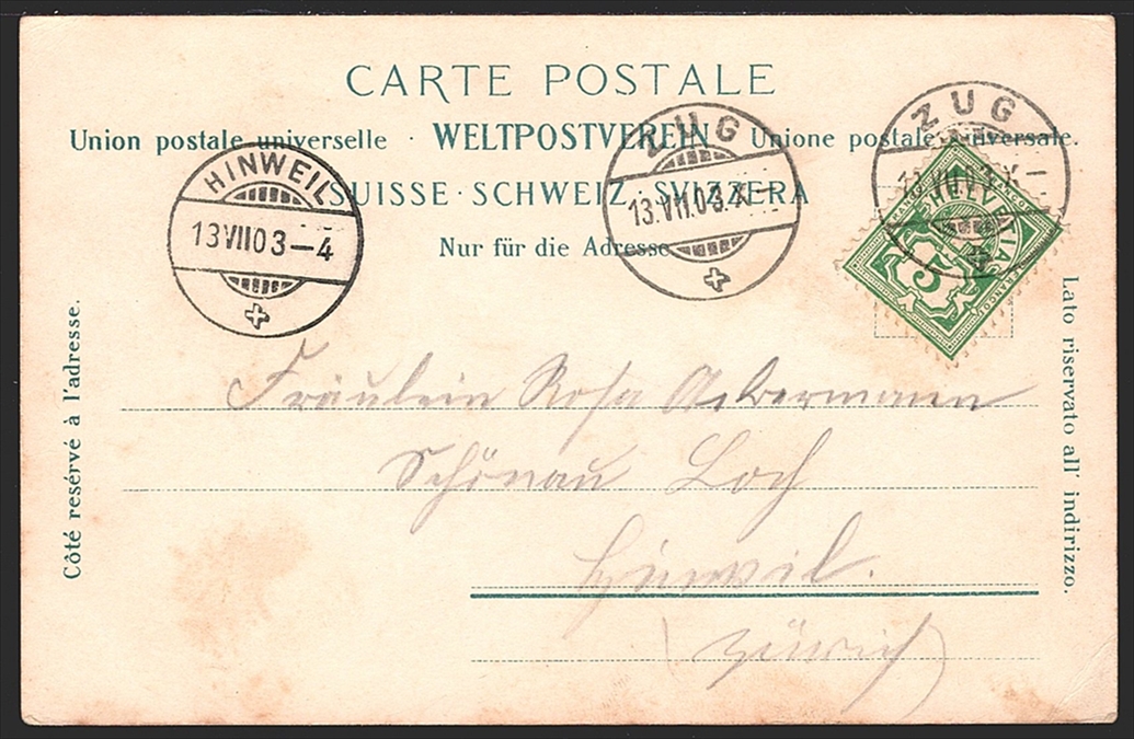Ansichtskarten, Zug u. die Alpen, 1903 – Bild 2
