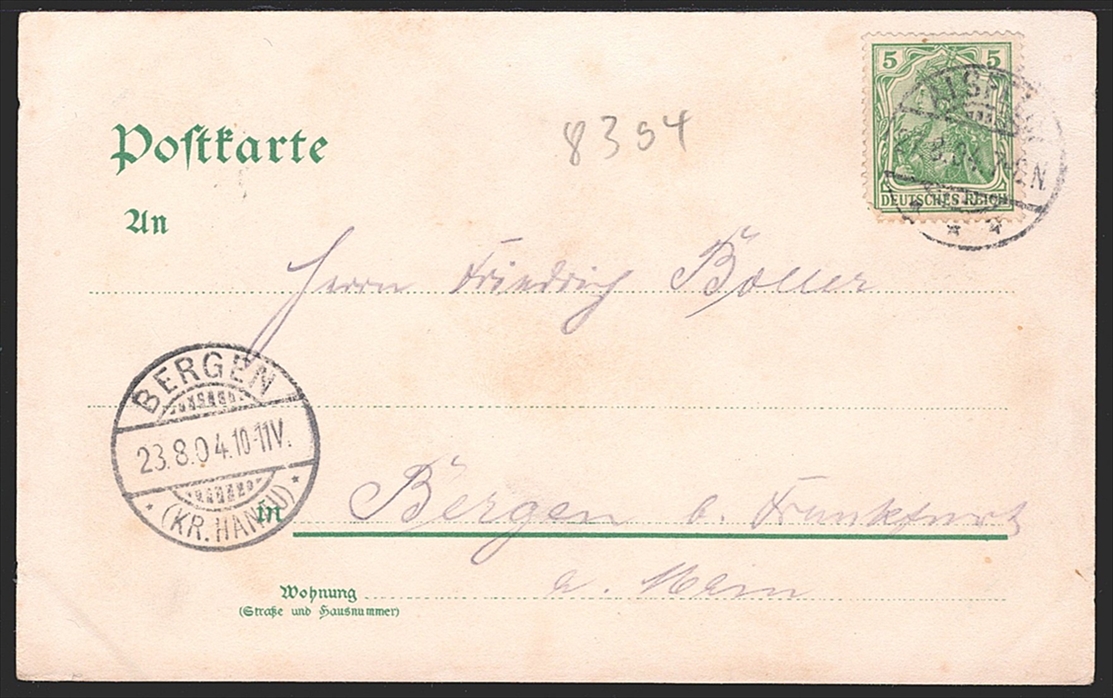 Deutschland, Lithographien, Gruss von der SCHWALM, 4 Bilder, 1904 – Bild 2