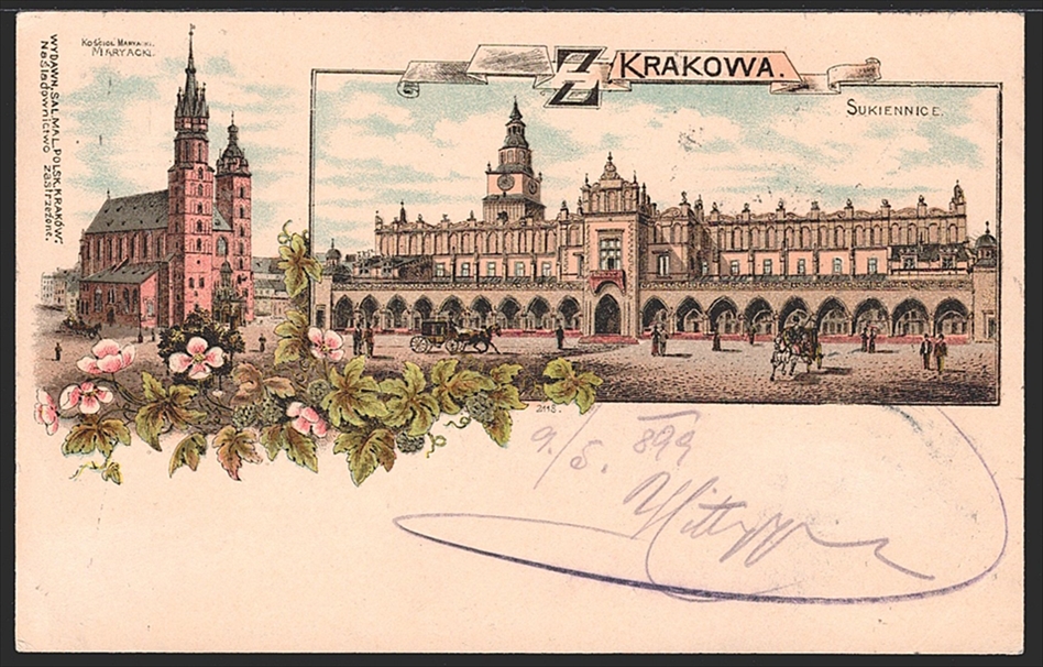 Lithographien, Österreich, Galizien, KRAKOWA, 2 Bilder, 1899