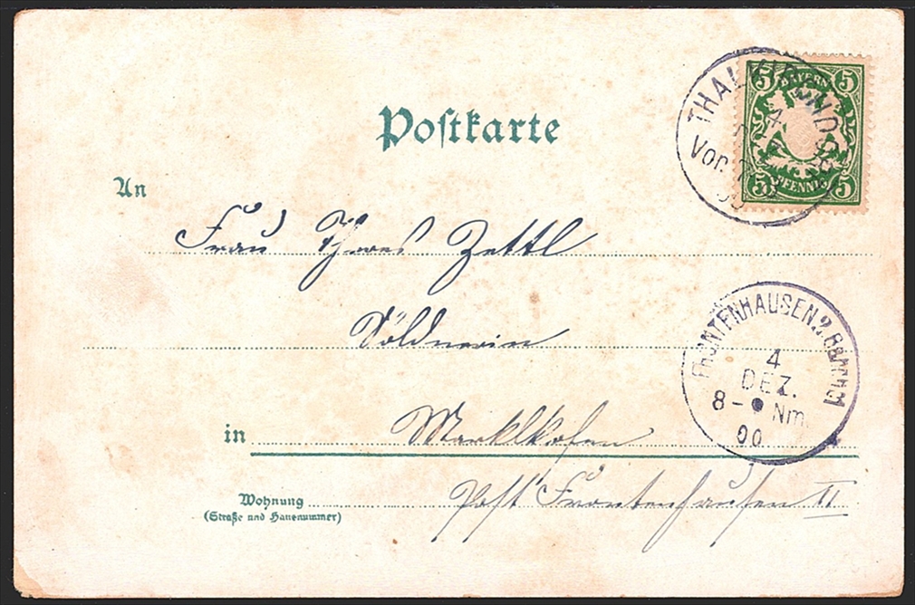 Deutschland, Lithographien, Gruss aus THALKIRCHDORF, 3 Bilder, 1900 – Bild 2