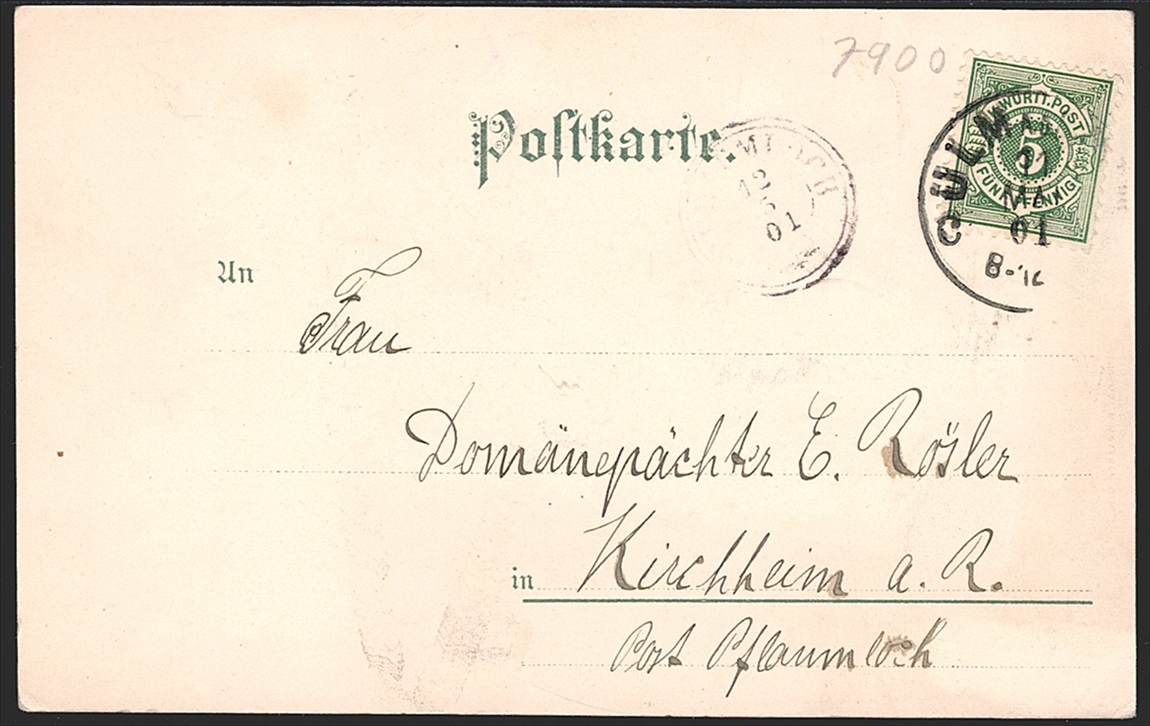 Deutschland, Lithographien, Gruss aus ULM, 4 Bilder, 1901 – Bild 2