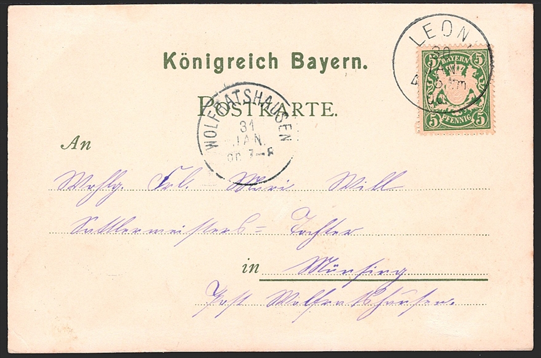 Deutschland, Lithographien, Gruss vom Starnbergersee, 5 Bilder, 1900 – Bild 2
