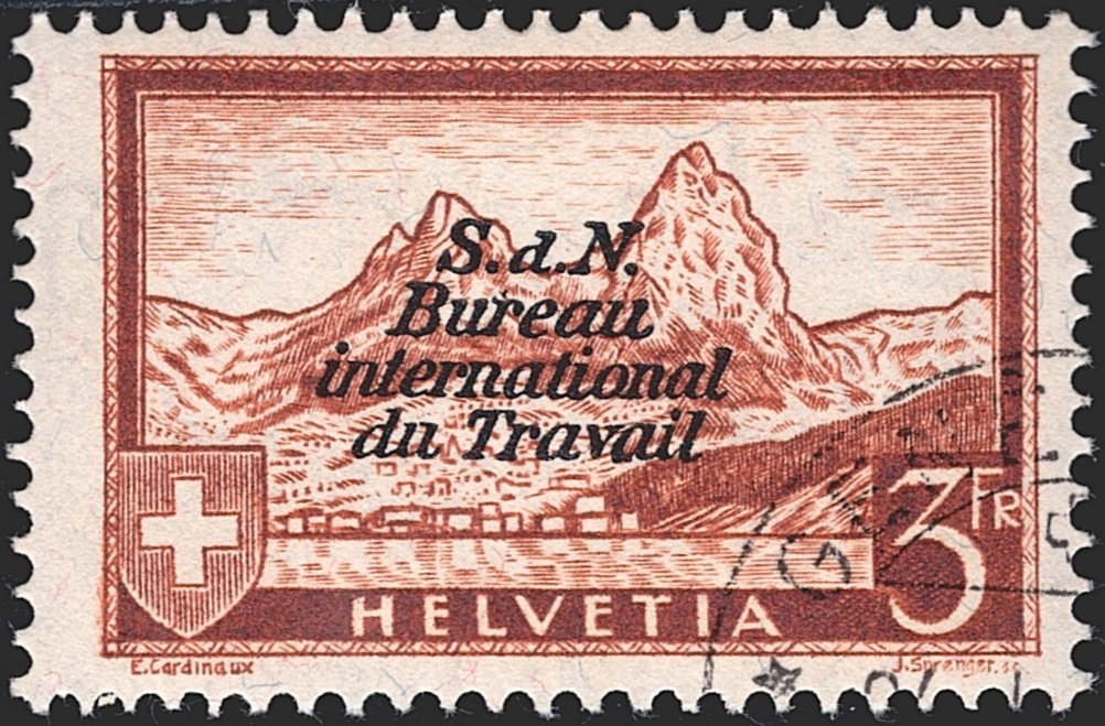 Schweiz, Ämter, BIT, Nr.48, Gebirgslandschaften, sauber gestempelt
