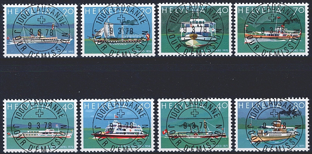 Schweiz, Zuschlagsausgaben, Blocks, Nr.51-58, Ersttag Vollstempel