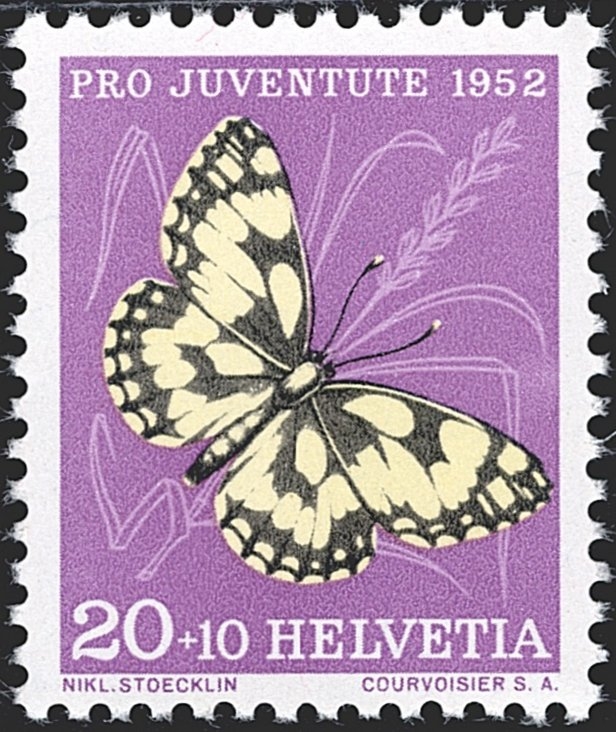 Schweiz, Abarten, Pro Juventute, Nr.145.3.01, Retouche am rechten Rand