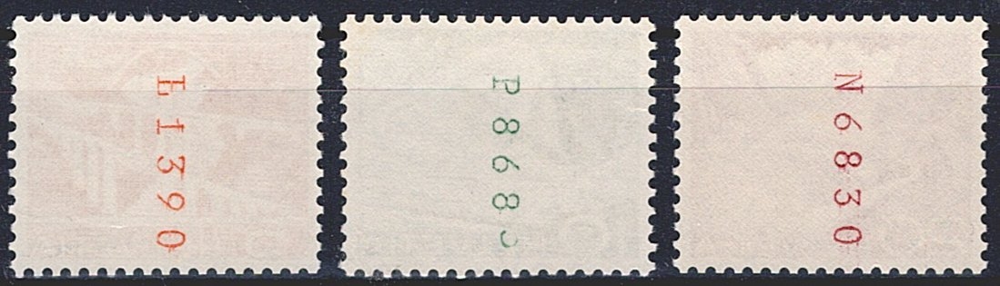 Schweiz, Rollenmarken, Technik und Landschaften, Nr.298RM.02--301ARM.02, grosse Buchstaben und Zahlen, (3 Werte) – Bild 2