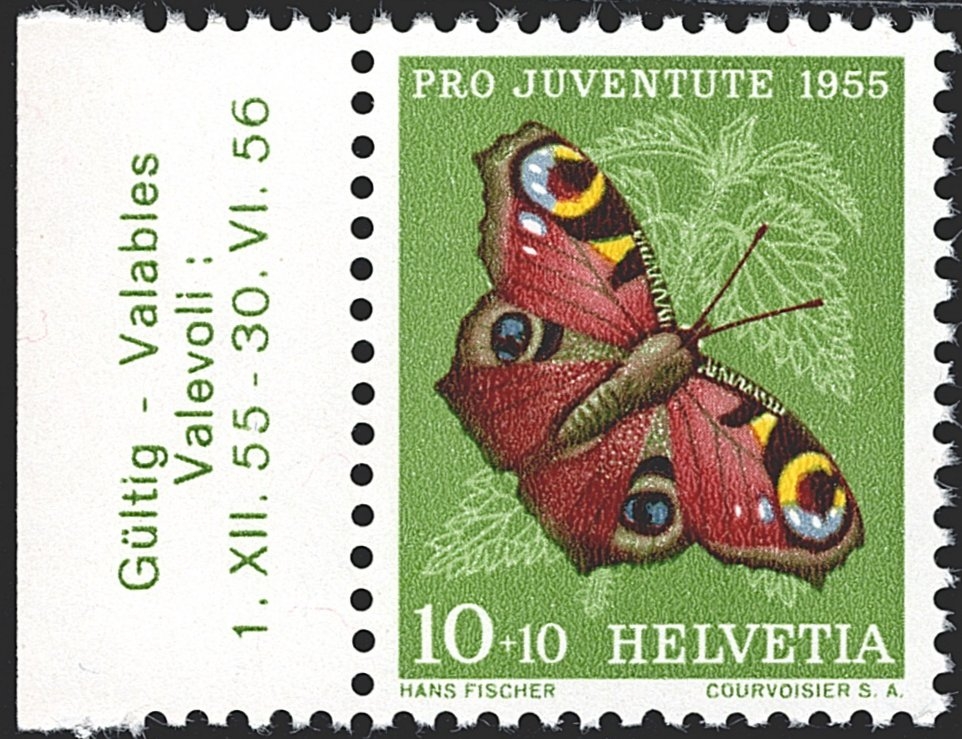 Schweiz, Abarten, Pro Juventute, Nr.159.2.02, Aetzfehler auf dem grossen Blatt