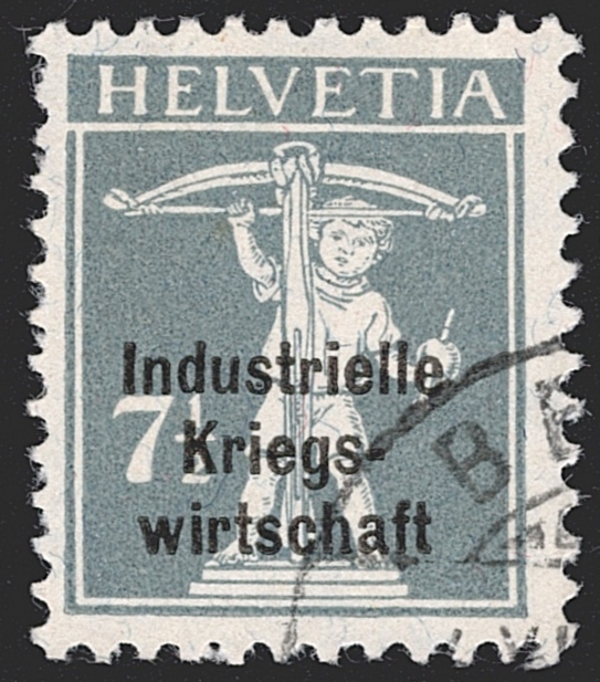 Schweiz, Dienst, IKW, 7,5Rp. grau, Nr.11, BERN, signiert