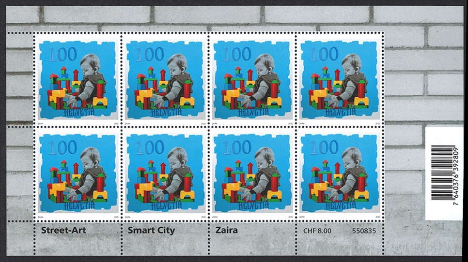 Schweiz 2020 SBK Nr. 1788 "Street-Art - Smart City - Kind" Kleinbogen postfrisch