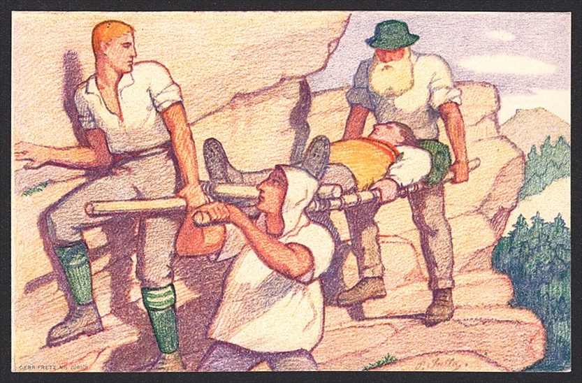 Schweiz, Bundesfeierkarten, 1921, Nr.34, Verwundetentransport, gestempelt 1.VIII, BERN – Bild 2