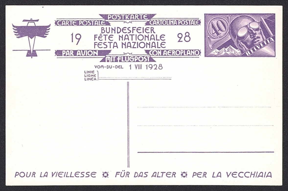 Schweiz, Bundesfeierkarten, 1928, Nr.47II, Grossmutter mit Mädchen