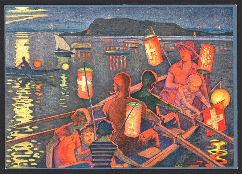 Schweiz, Bundesfeierkarten, 1932, Bielersee, Nr.56d, Bild "Stickerei" – Bild 2