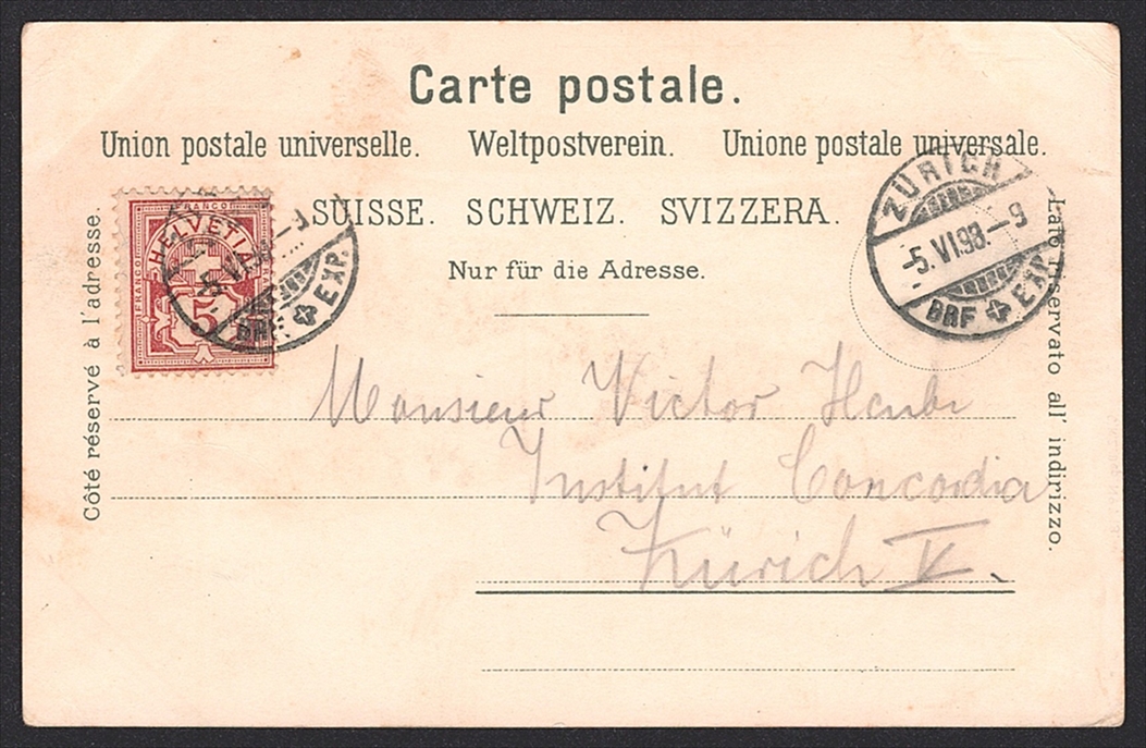 Schweiz, Lithographien, Gruss von FELSENEGG, 3 Bilder, 1898, minim bestossen – Bild 2