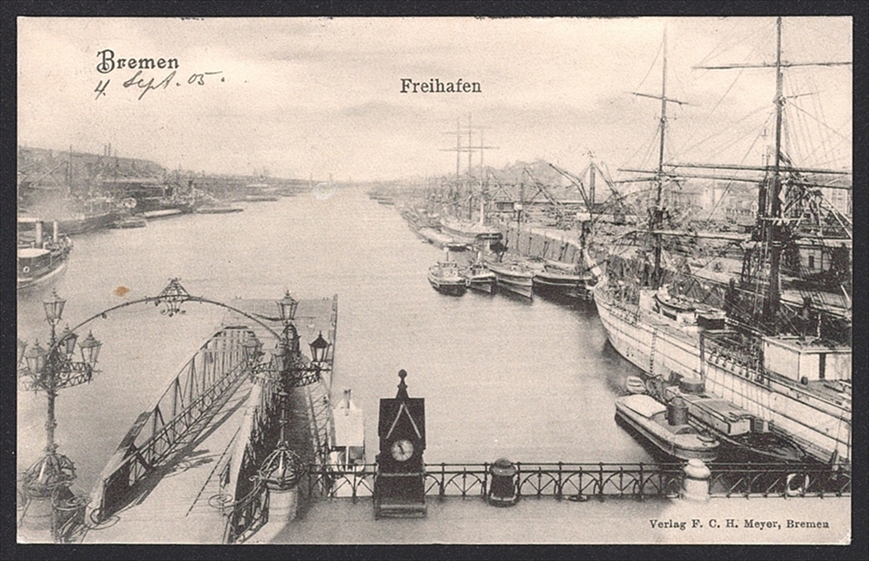Ansichtskarten Deutschland, BREMEN Freihafen, 1905