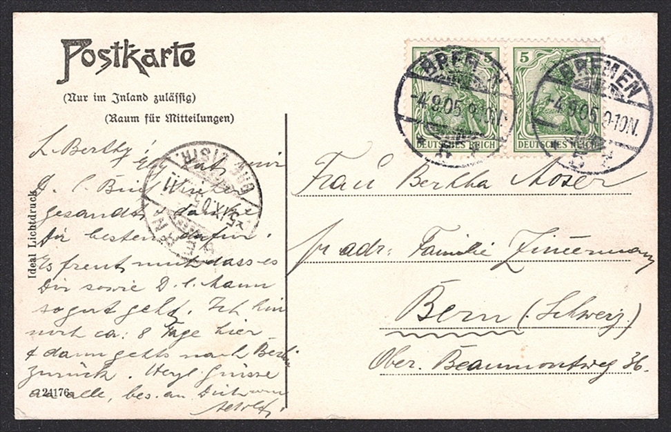 Ansichtskarten Deutschland, BREMEN Freihafen, 1905 – Bild 2