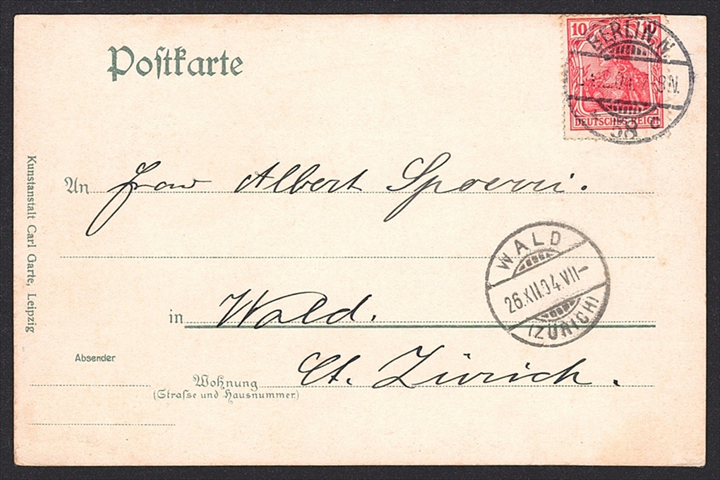 Lithographien Deutschland, BERLIN Lehrter Bahnhof, Farblitho, 1904 – Bild 2