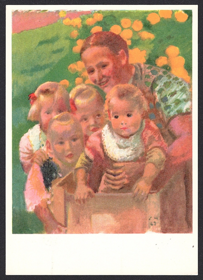 Schweiz, Bundesfeierkarten, 1951, Nr.87, Mutter mit Kindern, AUTOMOBILPOSTBUREAU – Bild 2