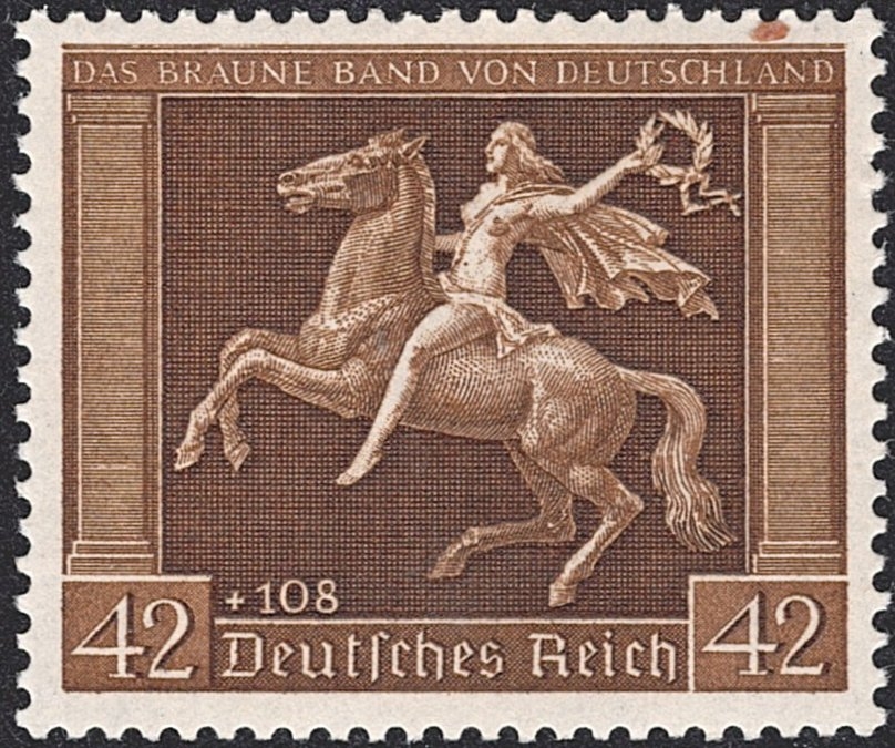 Deutschland, Deutsches Reich, Das braune Band, Nr.671x, senkrechte Gummierung