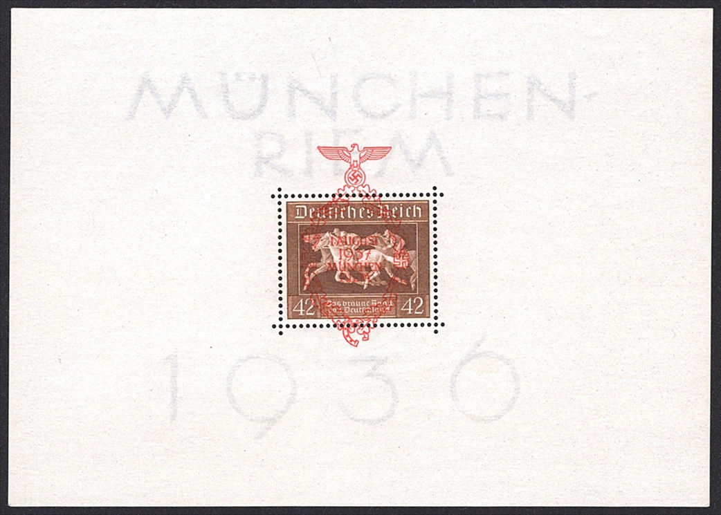 Deutschland, Deutsches Reich, Das braune Band,1937, Bl.10, signiert Schlegel