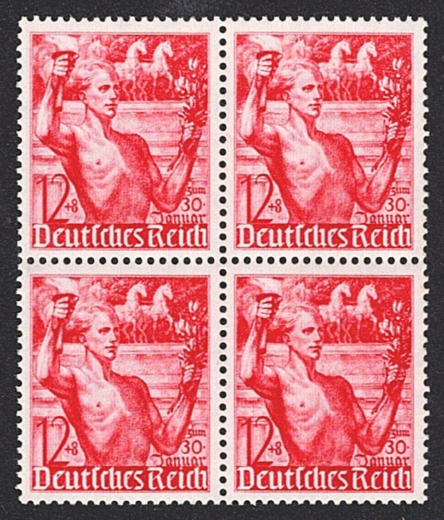 Deutschland, Deutsches Reich, Sondermarken, Nr.661, im Viererblock