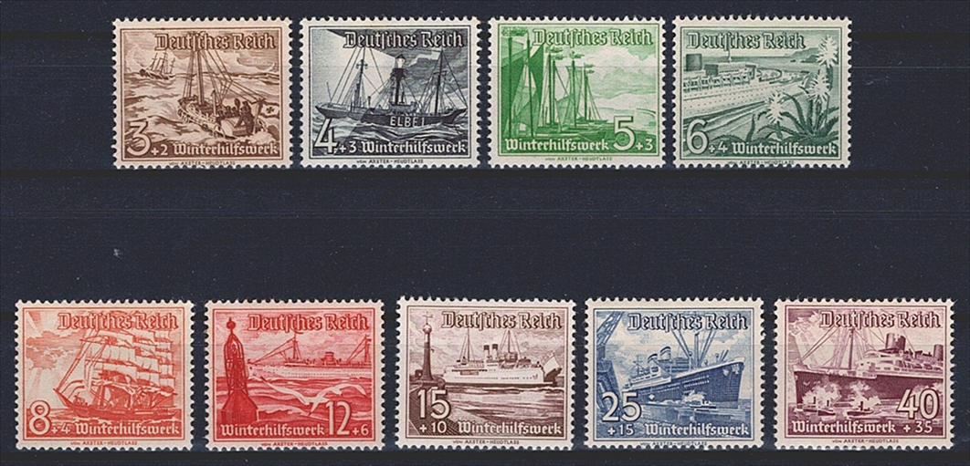 Deutschland, Deutsches Reich, Winterhilfswerk, 1937, Nr.651-659, komplette Serie