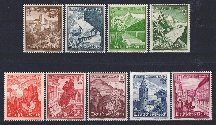 Deutschland, Deutsches Reich, Winterhilfswerk, 1938, Nr.675-683, komplette Serie