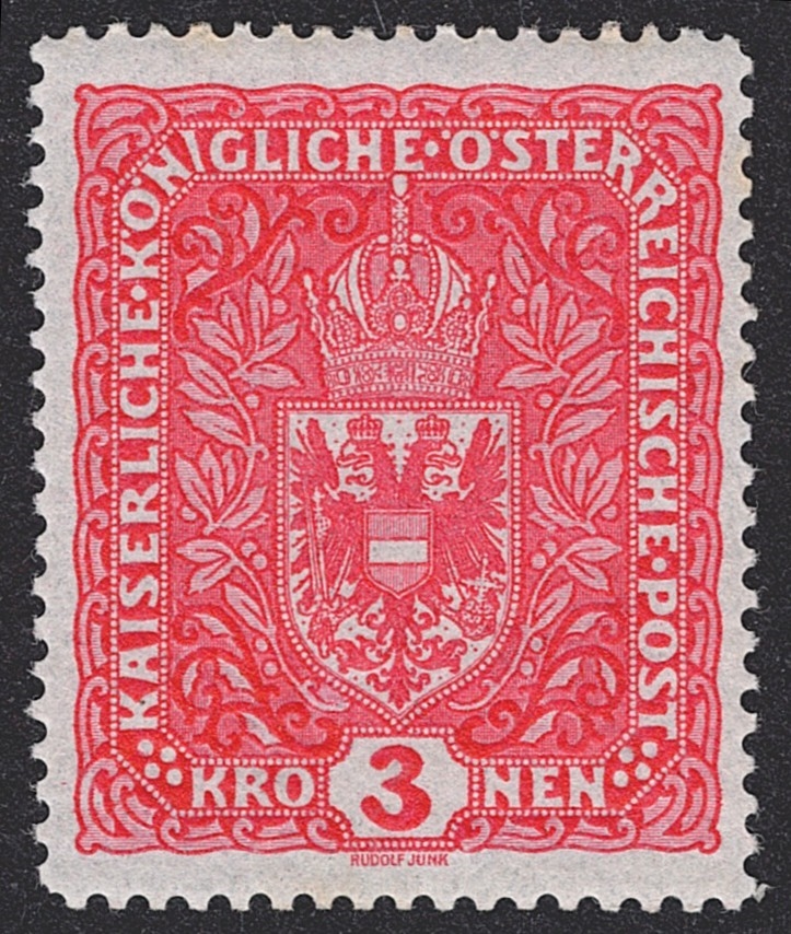 Österreich, Nr.205 I, 3Kr. dunkellilarot