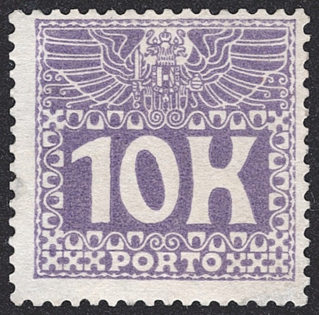 Österreich, Portomarken, Nr.45, 10Kr..dunkelviolettgrau