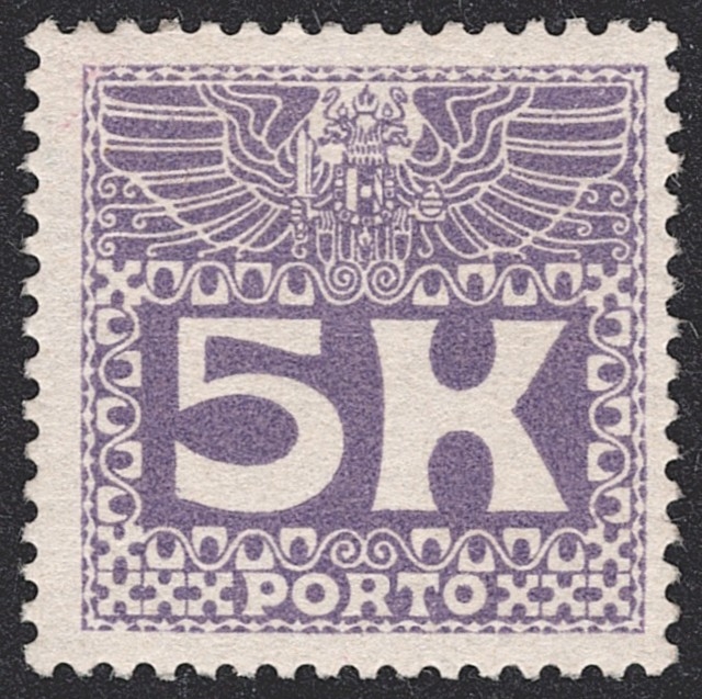 Österreich, Portomarken, Nr.45, 5Kr..dunkelviolettgrau