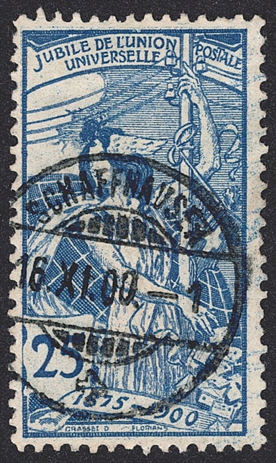 Schweiz, UPU, 1900, 25Rp.blau, Nr.79B, gestempelt SCHAFFHAUSEN