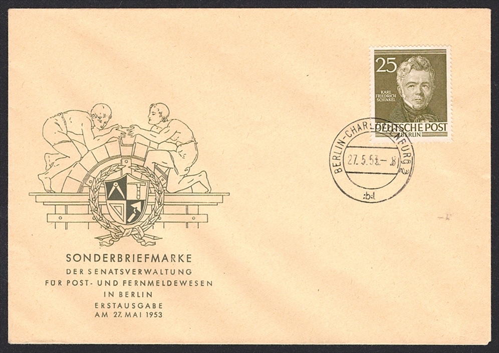 Deutschland, Berlin 1952/3 Nr. 98 "Männer aus der Geschichte Berlins" auf Brief - FDC