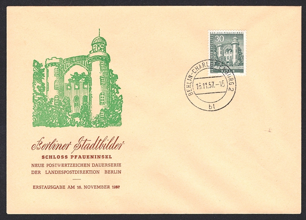 Deutschland, Berlin 1956/62 Nr. 148 "Berliner Stadtbilder" auf Brief - FDC