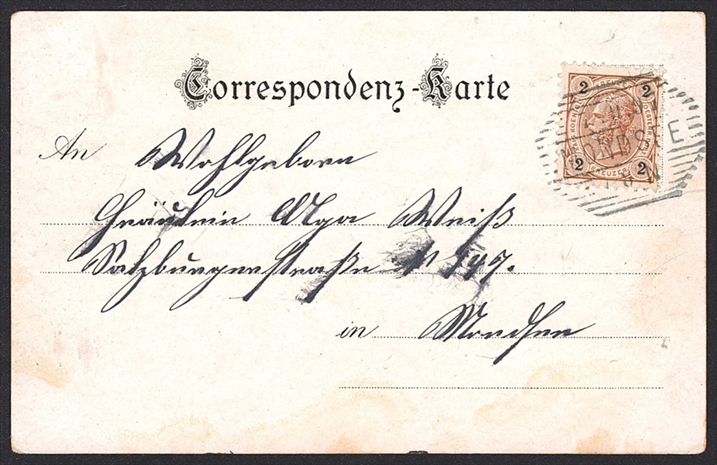 Lithographien, Österreich, Gruss aus MONDSEE, 1898 – Bild 2