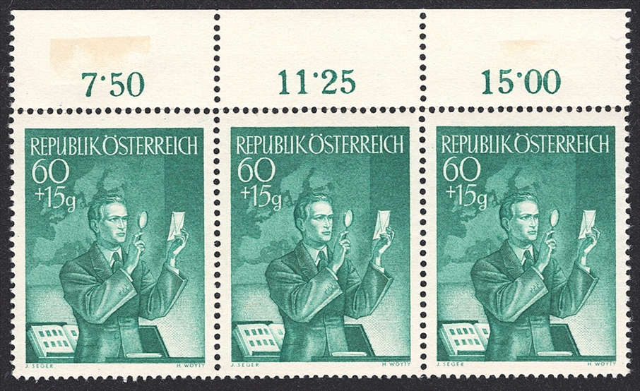 Österreich 1950 - ANK Nr. 974 mit Abart I "beschädigte Marke" postfrisch *