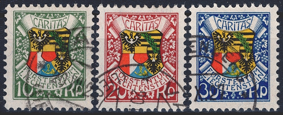 Liechtenstein 1927, Geburtstag des Fürsten, komplette Serie, sauber gestempelt