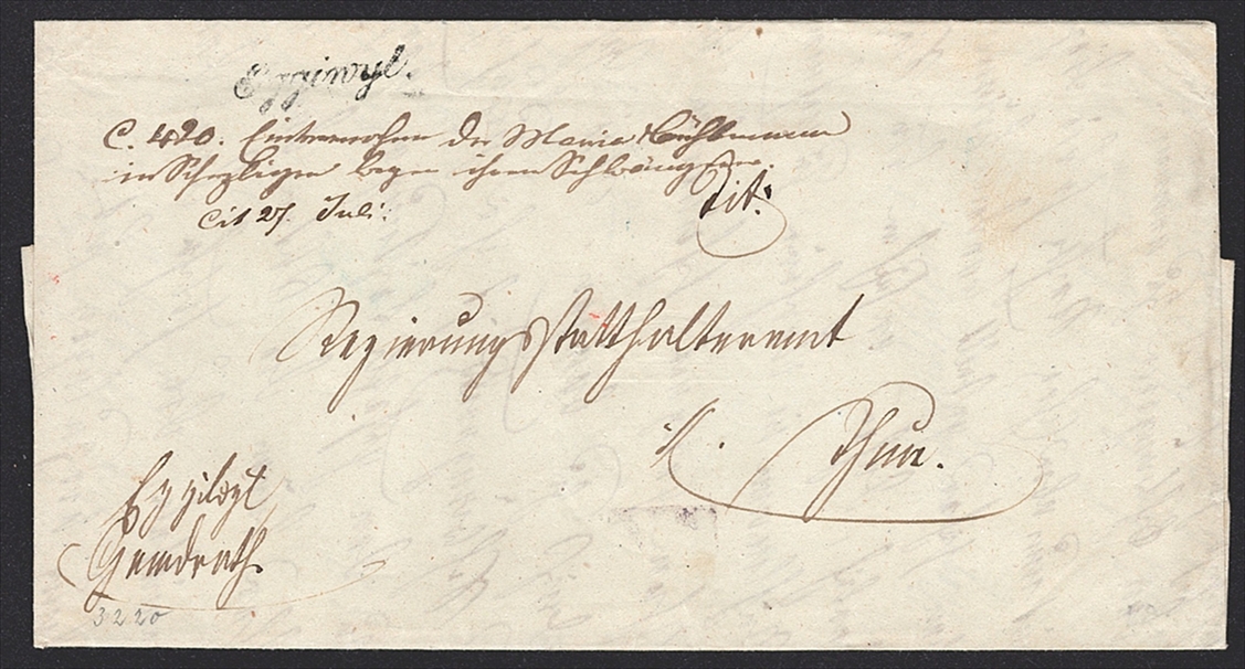 Schweiz, Abstempelungen, Postgeschichte, Faltbrief, EGGIWYL, Wi.749, nach Thun