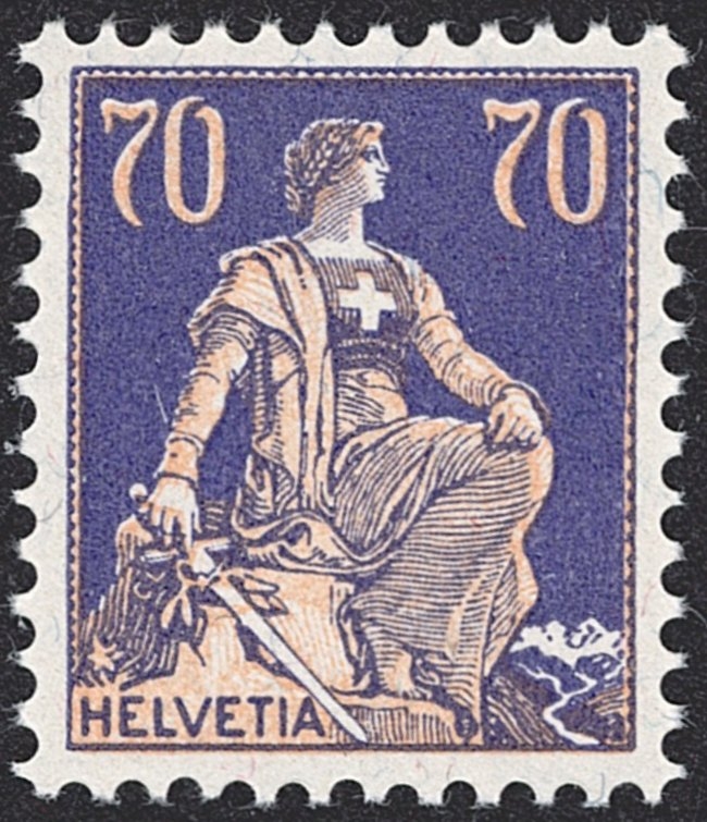 Schweiz, Freimarken, Helvetia mit Schwert, Nr.162