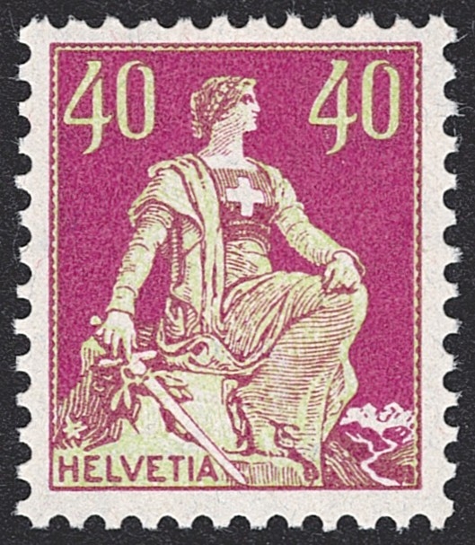 Schweiz, Freimarken, Helvetia mit Schwert, Nr.176