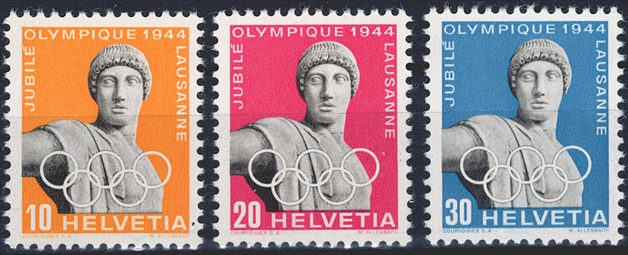 Schweiz, Freimarken, Olympiade, Nr.259x-261x, 2.Auflage, komplette Serie