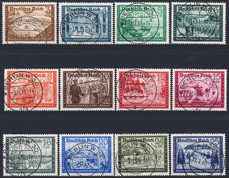 Deutschland, Deutsches Reich, Nr.702-713, Sondermarken, komplette Serie, Vollstempel