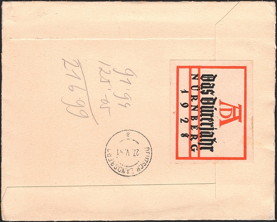 Deutschland, Deutsches Reich, Nr.777/778+, Sondermarken, Nachnahme, NÜRNBERG – Bild 2