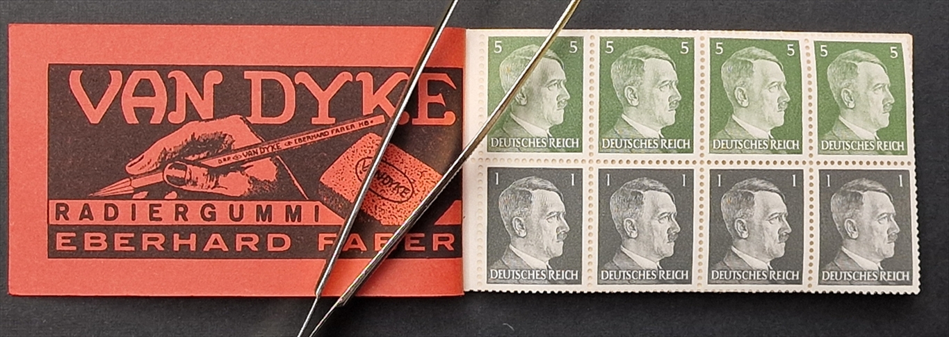 Deutschland, Deutsches Reich, Nr.MH 48.1, Hitler, komplettes Heft, Innenseite Van Dyke, Radiergummi – Bild 2
